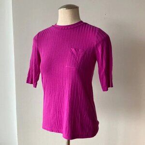 NWT Banana Republic 3/4 SLEEVE  Fuchsia Top size S